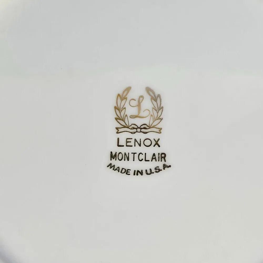 Lenox Montclair Ivory Platinum Trim - 2 Bread Plates 6 3/8